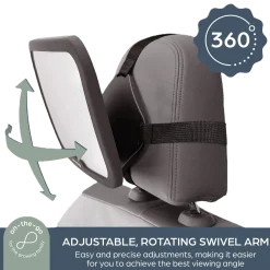 Adjustable Backseat Mirror with Securing Dial