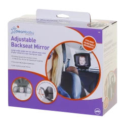 Adjustable Backseat Mirror with Securing Dial