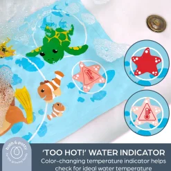 Anti-Slip Bath Mat with Too Hot Indicator
