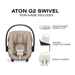 Aton G2 Swivel Infant Car Seat with Load Leg Base