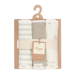 Avery Organic Cotton 3-pc. Burp Cloth Set
