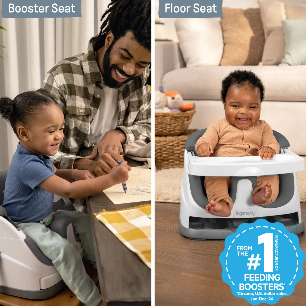 Baby Base 2-in-1 Feeding Booster and Floor Seat