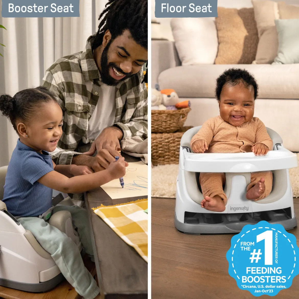 Baby Base 2-in-1 Feeding Booster and Floor Seat