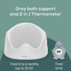 Baby Bath Support & Thermometer Gift Bundle