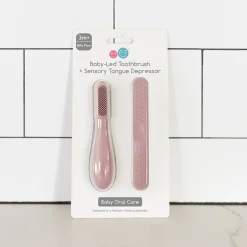Baby-Led Toothbrush + Sensory Tongue Depressor Dual Pack