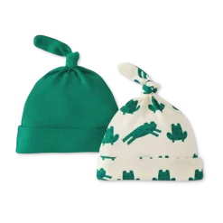 Baby Organic Cotton Top Knot Hat (2 Pack)