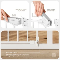 Baby Safety Gate with 3 Extensions