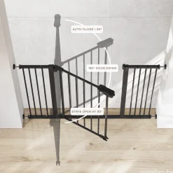 Baby Safety Gate with 3 Extensions