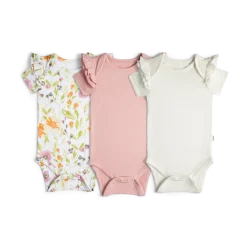 Bamboo Viscose Ruffle Bodysuit (3 Pack)