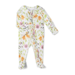 Bamboo Viscose Ruffle 2-Way Zip Footie