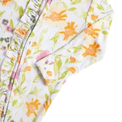 Bamboo Viscose Ruffle 2-Way Zip Footie