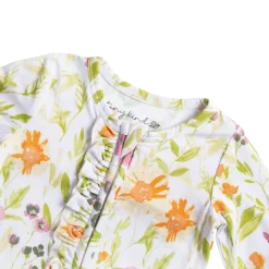 Bamboo Viscose Ruffle 2-Way Zip Footie