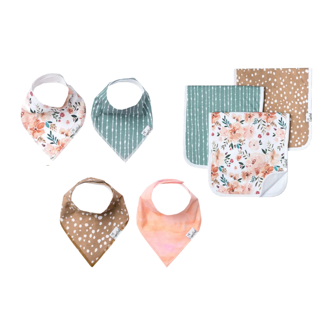 Bandana Bib and Burp Cloth Bundle
