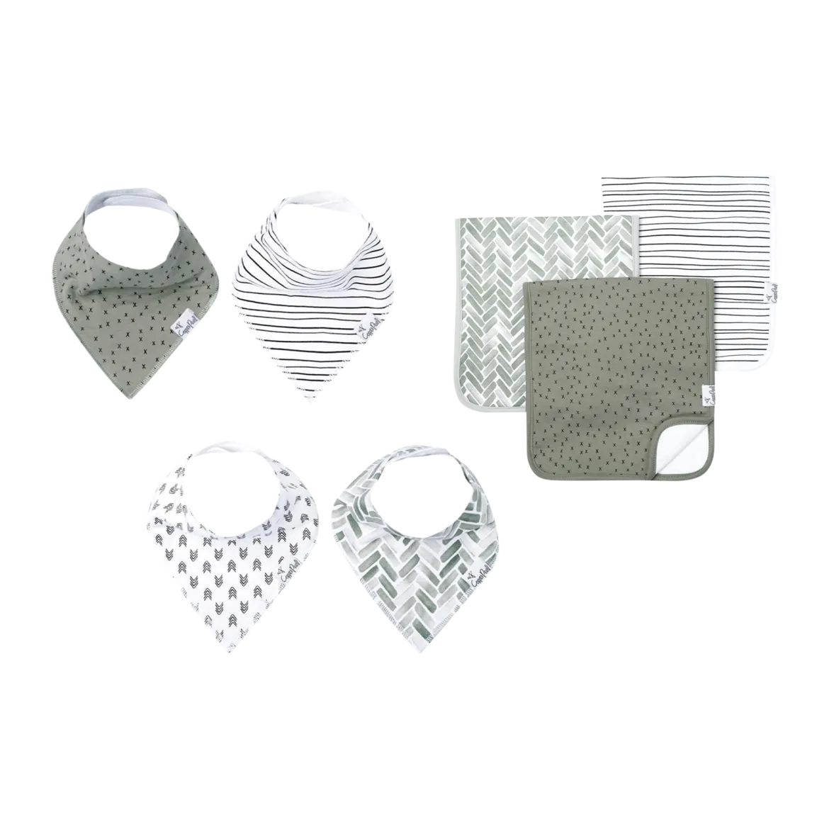Bandana Bib and Burp Cloth Bundle