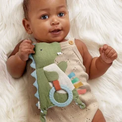 Bitzy Crinkle Sensory Crinkle Toy with Teether