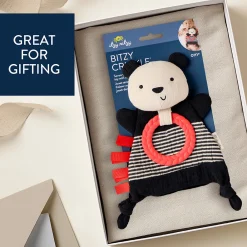 Bitzy Crinkle Sensory Crinkle Toy with Teether