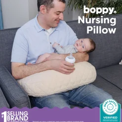 Boppy x Babylist Nursing Pillow with Luxe Fabric Cover