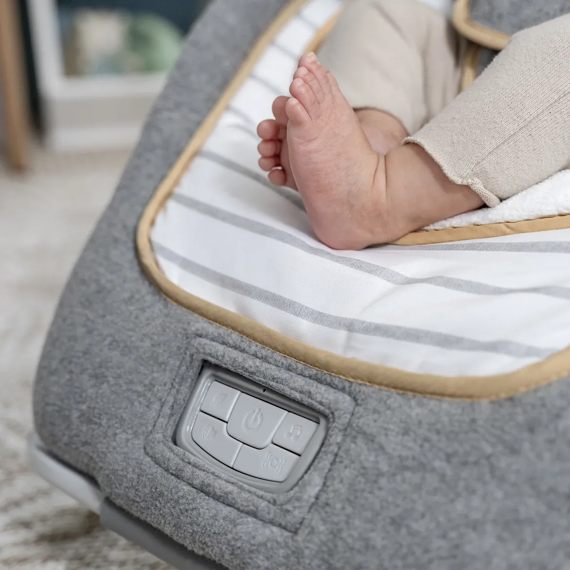 Boutique Collection Rocking Seat with Premium Plush Fabrics