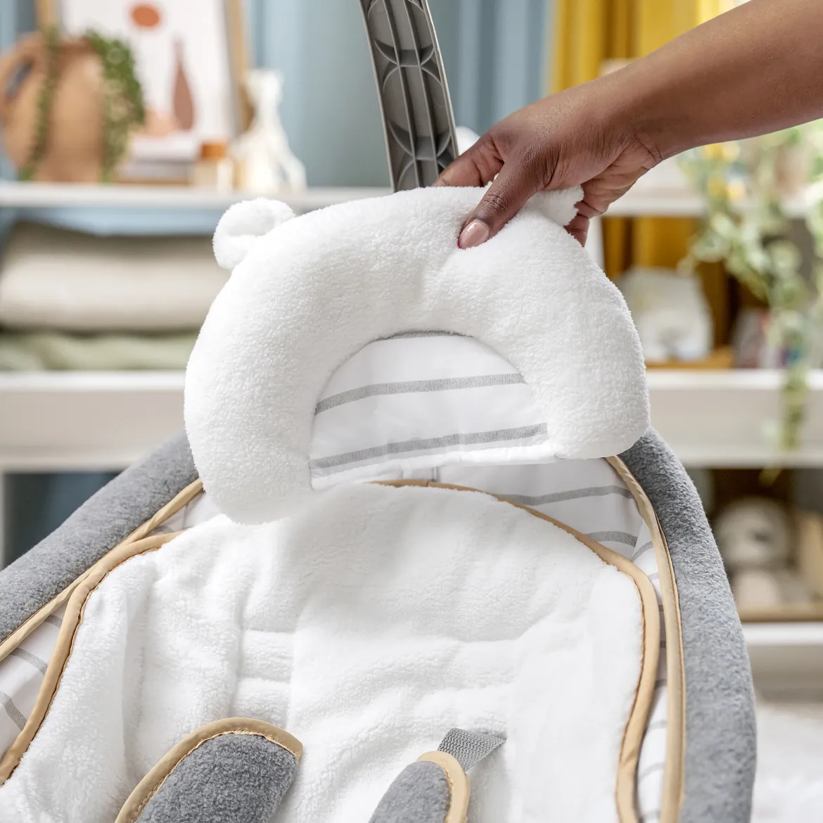 Boutique Collection Rocking Seat with Premium Plush Fabrics