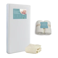 Breathable Mattress & Organic Crib Sheet Bundle