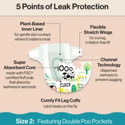 Clean Conscious Disposable Diapers Newborn-Size 2