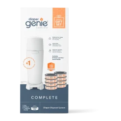Complete Diaper Pail Registry Gift Set with 8 Refill Bags