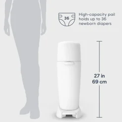 Complete Diaper Pail Registry Gift Set with 8 Refill Bags