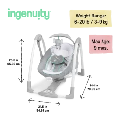 ConvertMe 2-in-1 Compact Portable Swing and Infant Seat