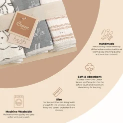 Cotton Muslin and Terry Burp Cloth Set (3 Pack)