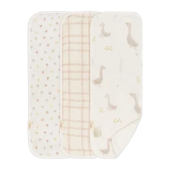 Cotton Muslin and Terry Burp Cloth Set (3 Pack)