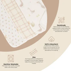 Cotton Muslin and Terry Burp Cloth Set (3 Pack)