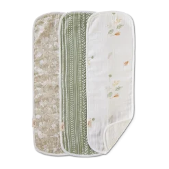 Cotton Muslin and Terry Burp Cloth Set (3 Pack)