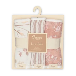 Cotton Muslin Baby Burp Cloth Set (3 Pack)
