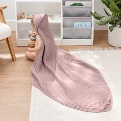 Cotton Muslin Hooded Baby Towel (2 Pack)
