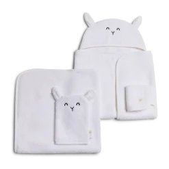Cozy Critter Organic Cotton Bath Time 4-Piece Set