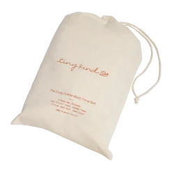Cozy Critter Organic Cotton Bath Time 4-Piece Set