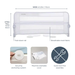 Dallas Fold Down Bed Rail for Flat, Slat & Recessed Beds