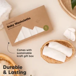 Deluxe Baby Bamboo Viscose Washcloths (6 Pack)