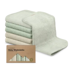 Deluxe Baby Bamboo Viscose Washcloths (6 Pack)