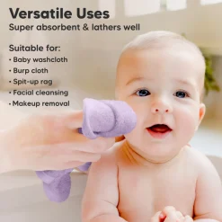 Deluxe Baby Bamboo Viscose Washcloths (6 Pack)