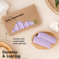 Deluxe Baby Bamboo Viscose Washcloths (6 Pack)