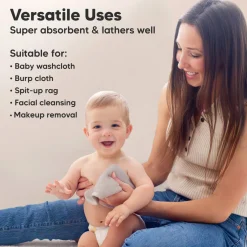 Deluxe Baby Bamboo Viscose Washcloths (6 Pack)
