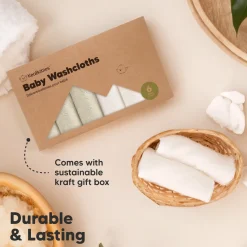 Deluxe Baby Bamboo Viscose Washcloths (6 Pack)