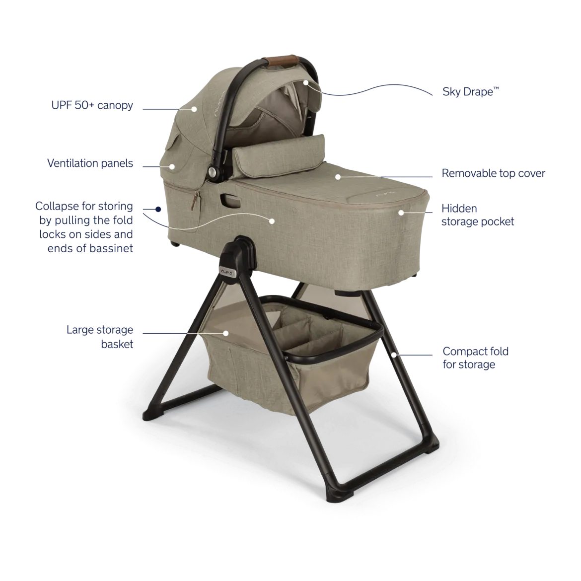 DEMI Series Bassinet + Stand