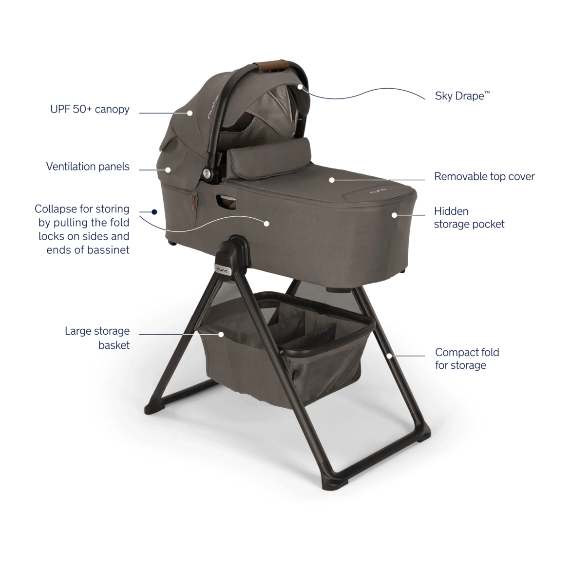 DEMI Series Bassinet + Stand