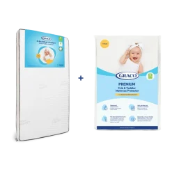 Dual Comfort 6-Inch Crib & Toddler Mattress + Premium Waterproof Mattress Protector