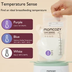 Easy-Pour Temp-Sensing Milk Storage Bags