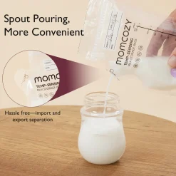Easy-Pour Temp-Sensing Milk Storage Bags