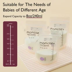 Easy-Pour Temp-Sensing Milk Storage Bags