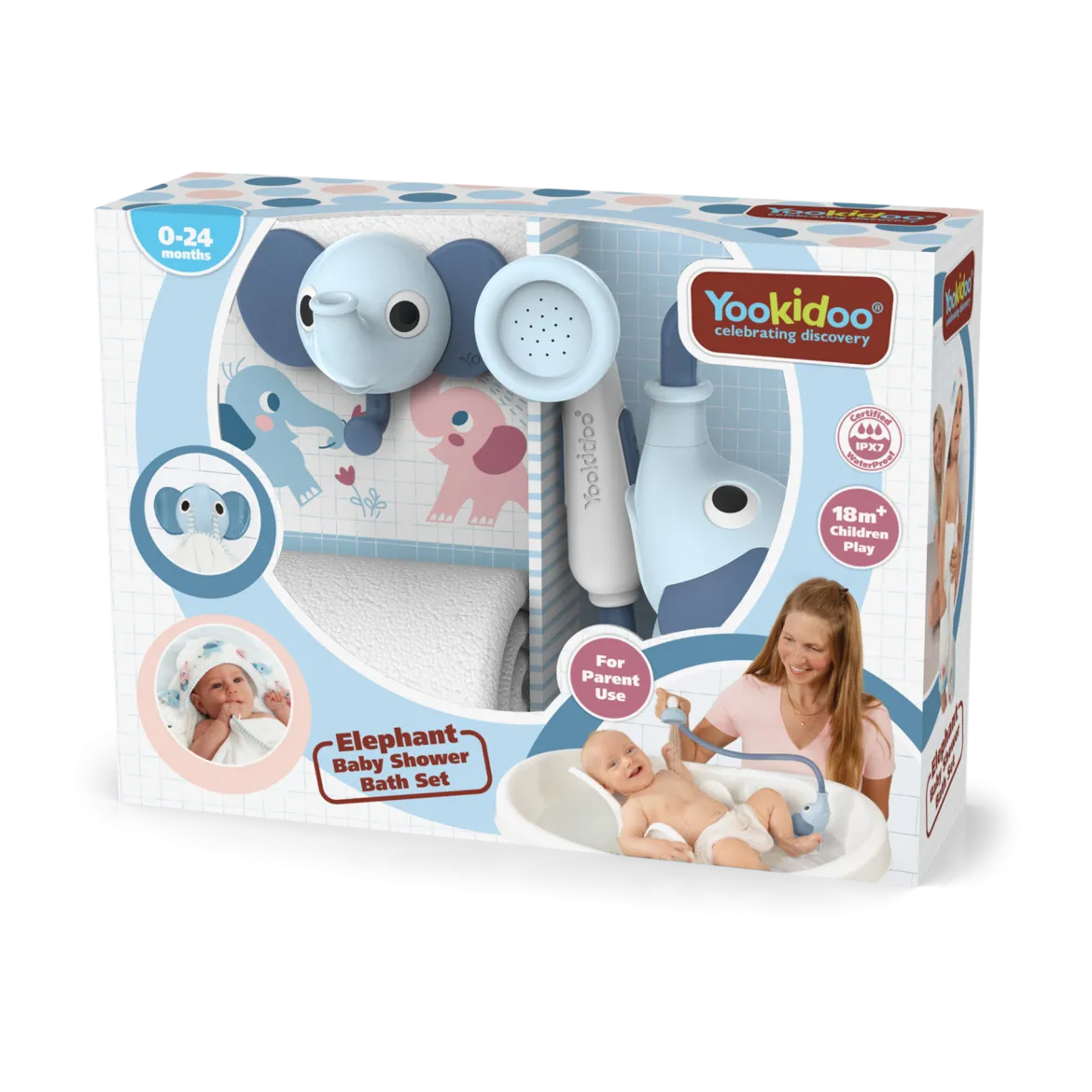Elephant Baby Shower Bath Toy Set